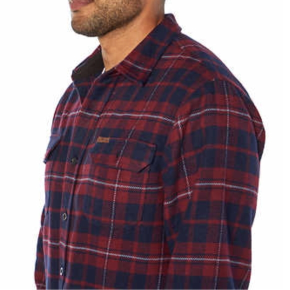 Orvis Men’s Brawny Flannel Shirt, Color RED, XL Tall - Picture 3 of 8